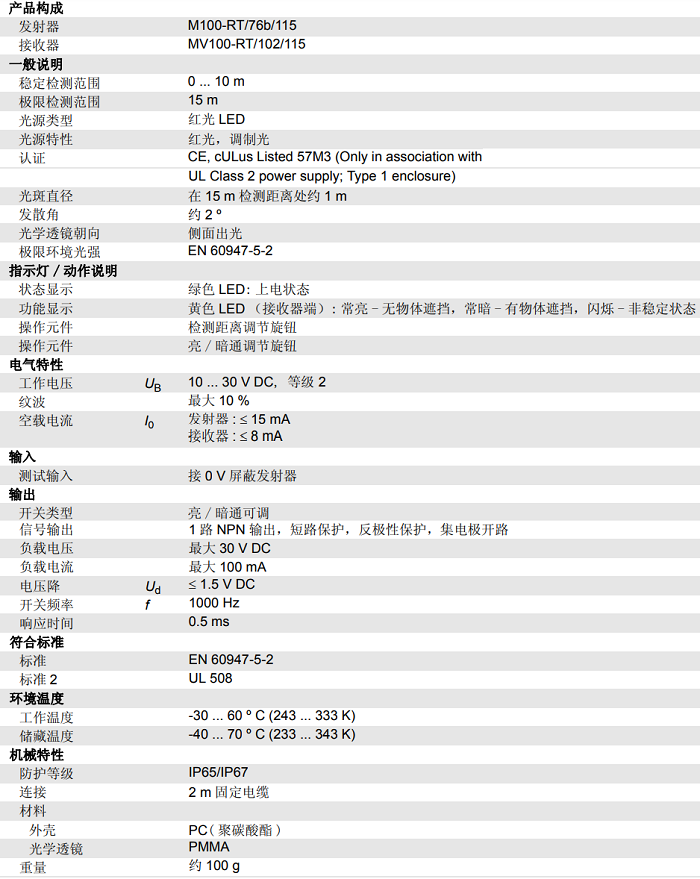 规格参数