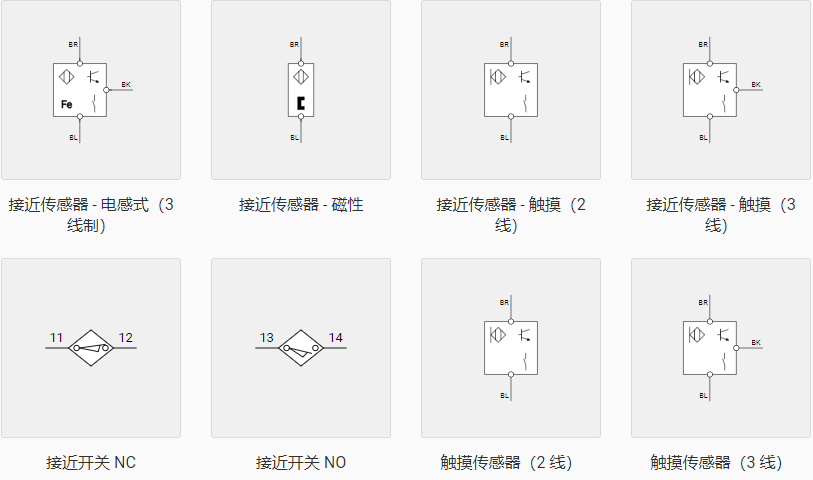 电感式接近开关的电气符号表示图(图2)