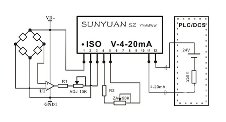 传感器标准电压和电流信号，可以提供更高的测量精度(图1)